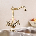 gold finishing kitchen/bathroom faucets kitchen tap basin faucets single hole and handle and cold faucet 830k