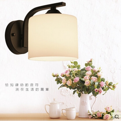 iron american country led wall lamp glass lampshade wall light fixtures for home lightings balcony bedside light home lightings