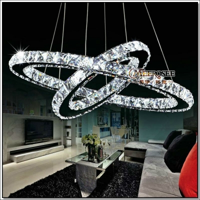 led crystal pendant light 2 rings suspension pendant lamp fast and [top-selling-products-8241]