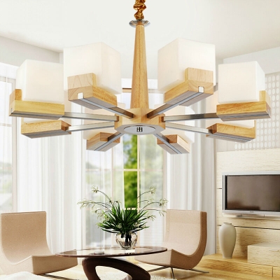 loft modern oak pendant light for living room dining room lampadario moderno led pendant lighting [wooden-pendant-light-7680]