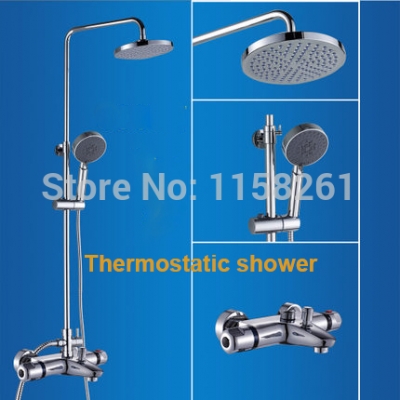 luxury bathroom chrome rain shower set, thermostatic mixer shower set, wall mounted jm-829b