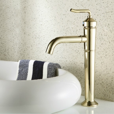 ! luxury brand new polished gold bathroom sink mixer tap bathroom faucet whole apple base se-1303bk [golden-bathroom-faucet-3489]