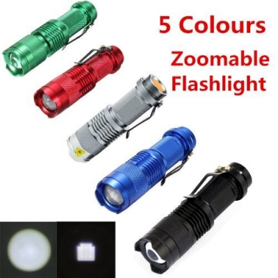 mini super bright q5 800lm black led flashlight lamp torch adjustable focus range lanterna for hunting cycling [supper-bright-flashlight-5745]