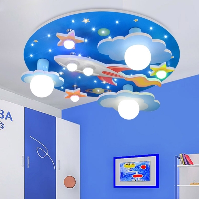 modern cartoon remote control led ceiling lights 220v children bedroom lovely led ceiling lamps [ceiling-lamps-4919]