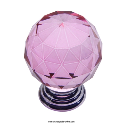modern furniture sphere light pink crystal single-arch bedroom handles knobs pnlo
