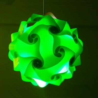 modern iq puzzle lamp shade diy iq jigsaw lamp green color pendant lights,size 25cm/30cm/40cm ysliqgn