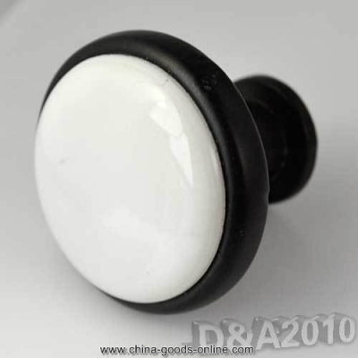 modern round ceramic white wardrobe hardware drawer cabinetdoor handle knob pull [Door knobs|pulls-1988]