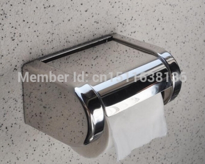 modern wall mounted bathroom stainless steel toilet paper holder paper box [toilet-paper-holder-8127]