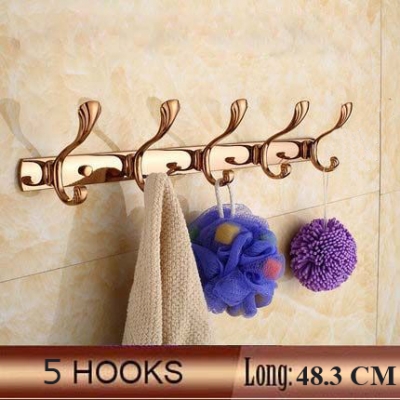 new design robe hook,clothes hook,solid brass construction with rose golden finish bathroom accessories home decoration395e