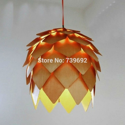 nordic triangle oak chandelier restaurant cafe clothing creative personality retro decorative hanging lamps for canteen e27 [wood-pendant-lights-4608]