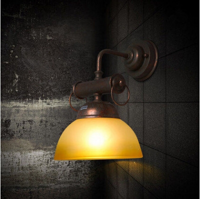 retro loft style led wall light glass lampshade simple creative bedside wall sconces fixtures for cafe bar living home lightings [edison-loft-wall-lights-2457]