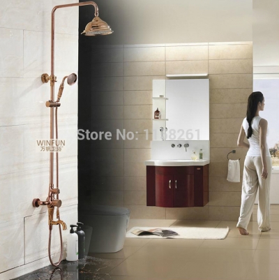 rose gold finish with marble brass bathroom rain shower set mixer faucet tap set chuveiro torneira q-55b