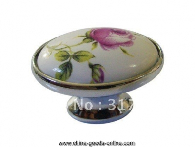 silver zinc alloy classic cabinet knobs /wardrobe knobs /drawer knobs /ceramic handle 20pc per lot discount