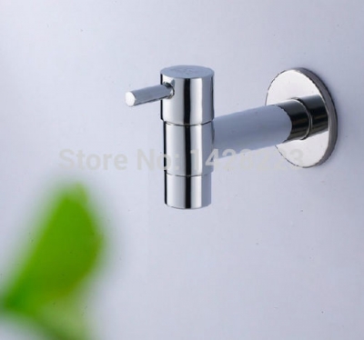 whole and retail wall mount atomized water outlet mop pool tap chrome finish brass cold water faucet [chrome-finish-1584]