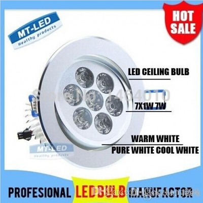 x20 dimmable led ceiling downlight 7w 700lm led recessed ceiling down light 85-265v led bulb lamp downlight lighting