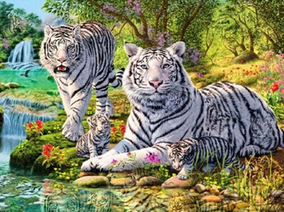 20x30cm diy diamond painting kits jungle tigers canvas basis square drill full rhinestone decorative pictures for homer [home-amp-garden-1161]