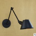 40w loft style black vintage wall lamp arm indoor lighting, industiral wall sconce lamparas de pared