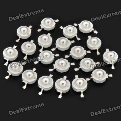 50pcs/lot diy 1w 660nm 40lm high power red led chip beads light module emitter [led-beads-4484]