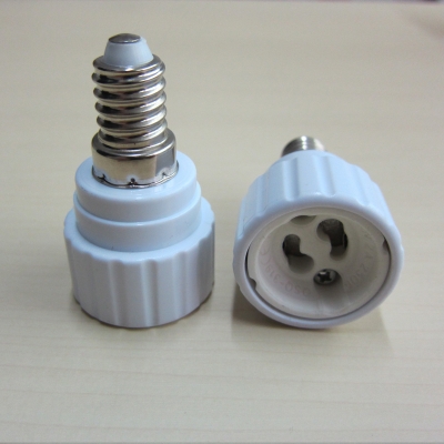 60pcs e14-gu10 lamp holder converters, e14 to gu10 lamp adapterled extend base light bulb lamp socket adapter, [e10-e11-e12-e14-socket-5165]