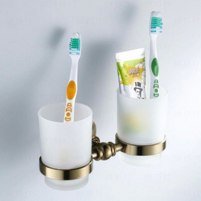accessories banheiro aluminum antique tumbler holder /cup holders/ tumbler toothbrush holder bathroom accessories mj-7009