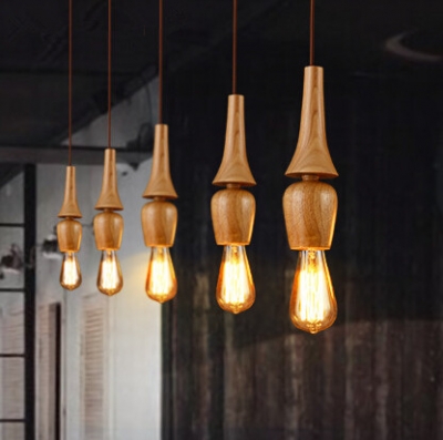american country restaurant bar creative wooden pendant light nordic simple cafe bedroom wood pendant lamp [pendant-lamp-3730]