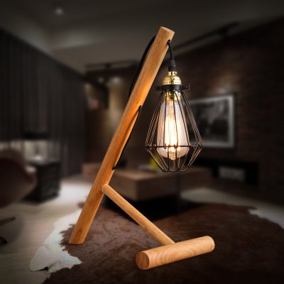 brief computer desk light cages wrought iron lamp cover log solid wood mount small table lamp