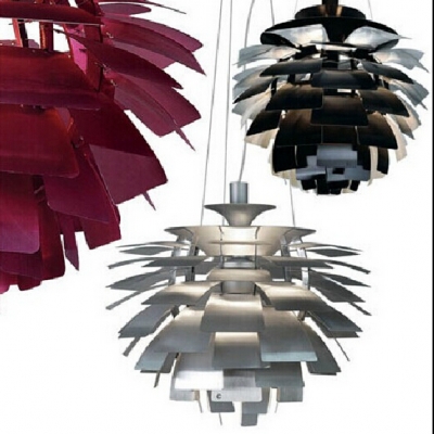bulb 38cm villa restaurant els creative aluminum lighting ph5 pinecone pendant light [modern-7147]
