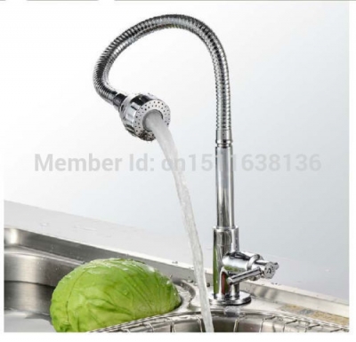 contemporary new chrome brass cold water kitchen faucet deck mounted [chrome-1424]