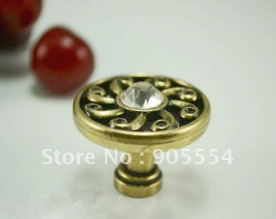 d34xh25mm bronze-coloured zinc alloy drawer knob/crystal cabinet knobs