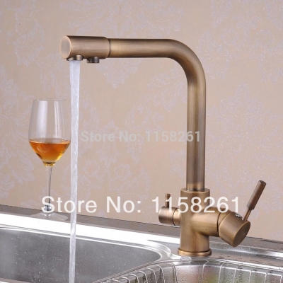 fashion antique kitchen swivel basin sink deck mounted torneira cozinha single handle faucet mixer tap hj-0175f