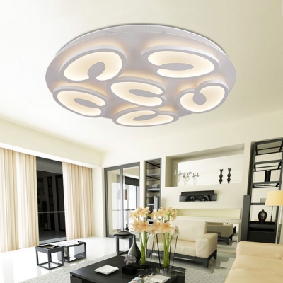 fashion big led ceiling lamps,high power 72w 700mm flower round dimming ceiling light for bedroom livingroom foyer home [modern-style-5643]