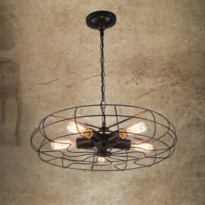 loft rural industry contracted wind character fan pendant lamps restoring ancient ways wrought iron lights for restaurant, [pendant-lamps-4860]