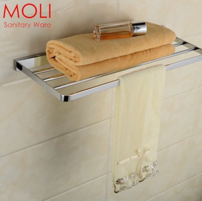 luxury bathroom towel shelf square bath towel shelves for organizador bathroom hardware [towel-shelf-8520]