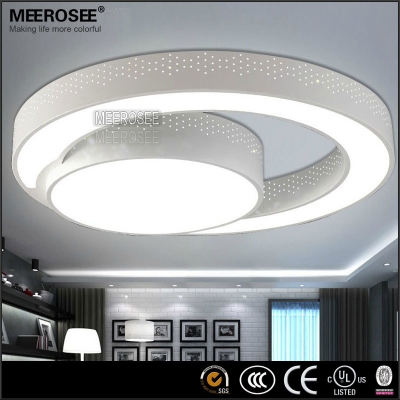 modern led ceiling light fixture flush mounted acrylic ring light lustres ceiling lighting 2 rings led lamp [led-ceiling-light-4731]