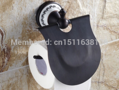 modern wall mounted bathroom oil rubbed bronze with ceramic toilet paper holder waterproof [toilet-paper-holder-8131]