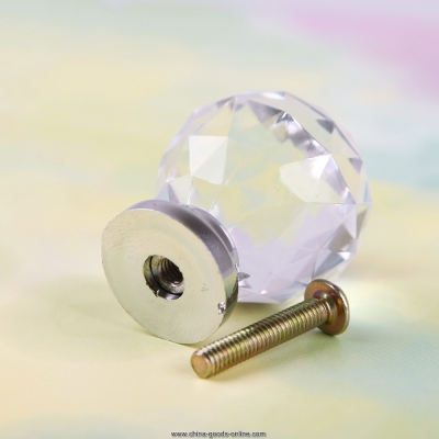new 30mm crystal cupboard drawer cabinet knob diamond shape pull handle #06 #43886