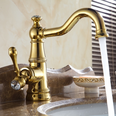 new fashion 2colors solid brass with diamond bathroom faucet single handle banheiro torneira m-18