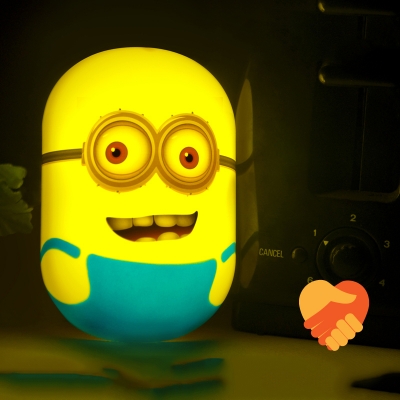 new product!!!(for eu/au/uk/us)minions night light for children toys gift suitable for living room bedroom.led lamp. adapter