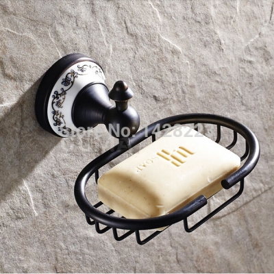oil rubbed bronze brass bathroom & kitchen soap dish basket wall mounted [soap-dish-7774]