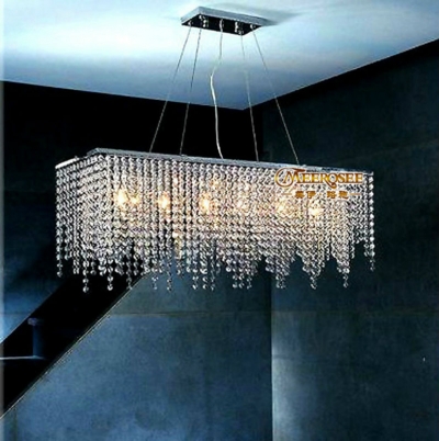 retail whole price crystal pendant light / lamp / lighting fixture rectangle dining room light md8591 [pendant-light-7241]