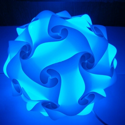 whole iq jigsaw puzzle iq lamp light blue color pendant lighting,size 25cm/30cm/40cm ysliqbe