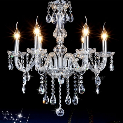 worldwide european classic plated simple led clear k9 crystal candle chandelier for foyer dining room mq1286 [european-style-52]
