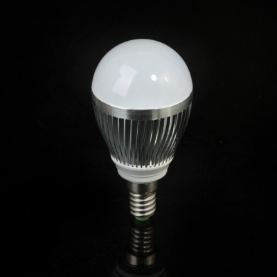 10pcs/lots led lamp bulb e14 5w 220v/110v 450lm warm white/white silver shell lamps for home [led-bulb-4585]