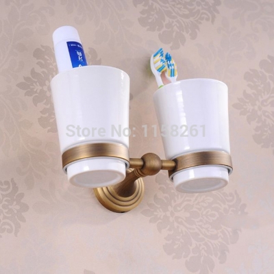 accessories banheiro brass antique tumbler holder /cup&tumbler holders/ tumbler toothbrush holder bathroom accessories hj-1203f [cup-holder-2660]