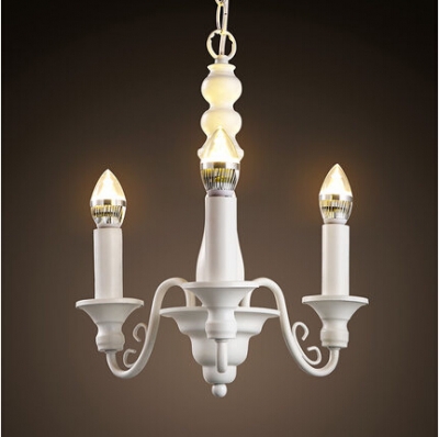 amercian nordic vintage candle led chandelier fixtures simple iron hanging lamp for home living dining room lustre de cristal