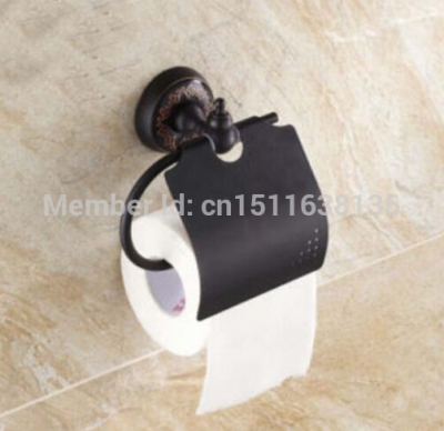 classic wall mounted bathroom oil rubbed bronze toilet paper holder with cover