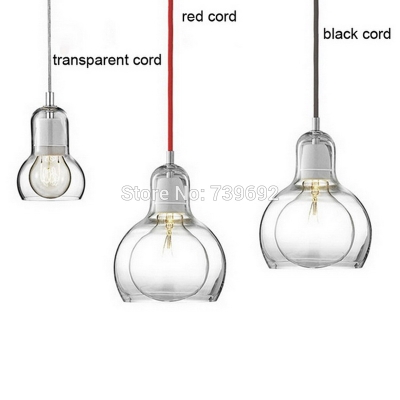 dia.18cm bar table brief glass pendant light lamps with transparent glass lamp shade 1*e27/e26 [glass-pendant-lights-4467]