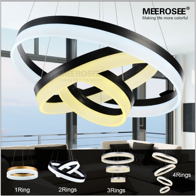 factory price led chandelier light modern arcylic led ring lustre fixtures suspension circle light [top-selling-products-8235]