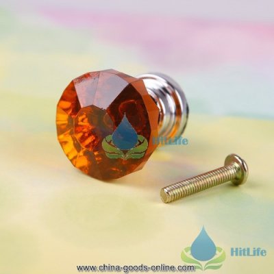 linneaenjoy 1pc 26mm crystal cupboard drawer diamond shape cabinet knob pull handle #04 worldwide [Door knobs|pulls-196]