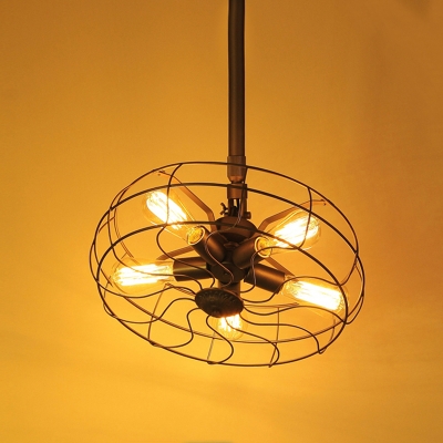 luxury retro industrial pendant lamp pipe fan lights edison vintage restaurant living bar light nordic fixtures lighting
